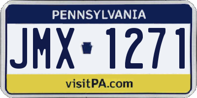 PA license plate JMX1271