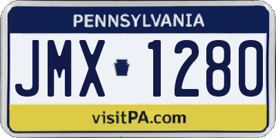 PA license plate JMX1280