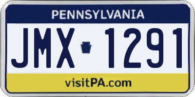 PA license plate JMX1291