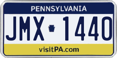 PA license plate JMX1440