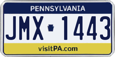 PA license plate JMX1443