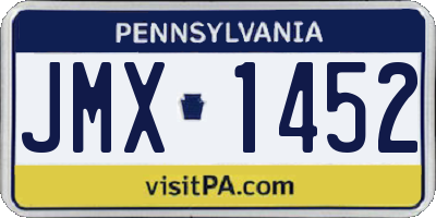 PA license plate JMX1452