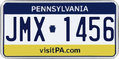 PA license plate JMX1456