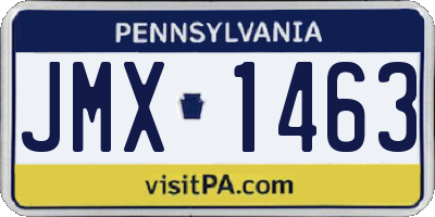 PA license plate JMX1463