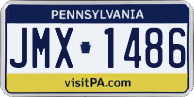 PA license plate JMX1486