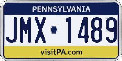 PA license plate JMX1489
