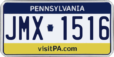 PA license plate JMX1516
