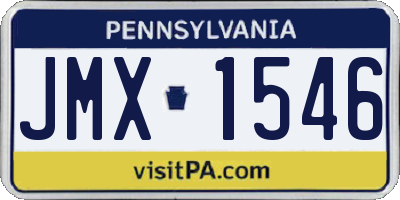 PA license plate JMX1546