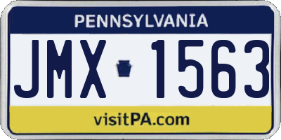PA license plate JMX1563