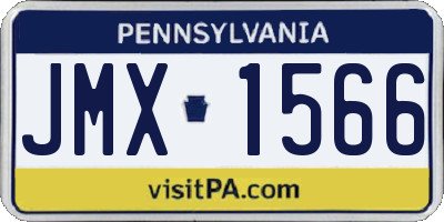 PA license plate JMX1566