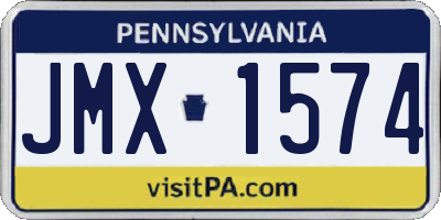 PA license plate JMX1574