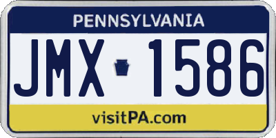 PA license plate JMX1586
