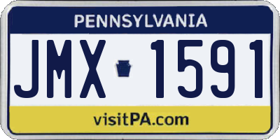 PA license plate JMX1591