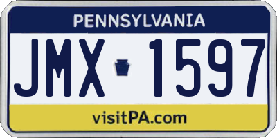 PA license plate JMX1597