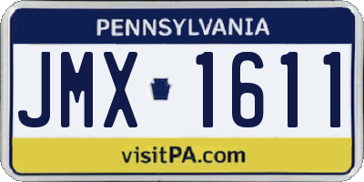 PA license plate JMX1611