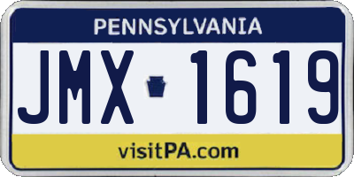 PA license plate JMX1619