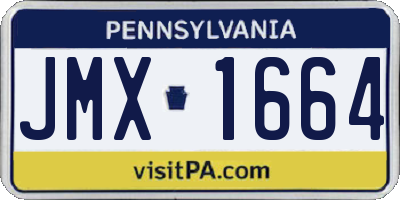 PA license plate JMX1664