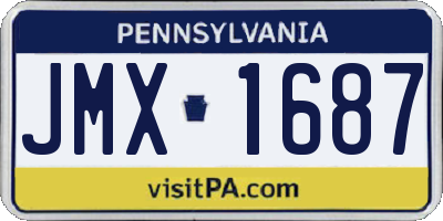 PA license plate JMX1687