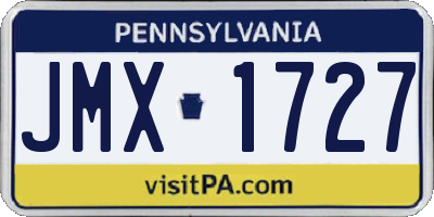 PA license plate JMX1727