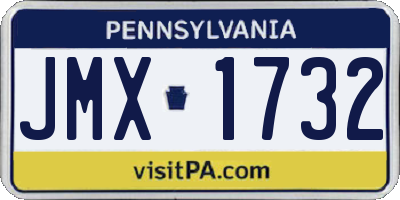 PA license plate JMX1732