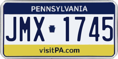 PA license plate JMX1745
