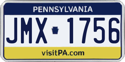 PA license plate JMX1756
