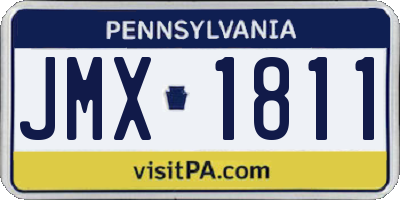 PA license plate JMX1811