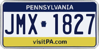 PA license plate JMX1827