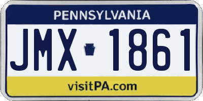 PA license plate JMX1861