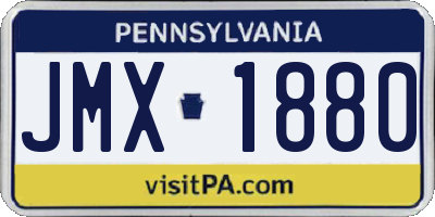 PA license plate JMX1880