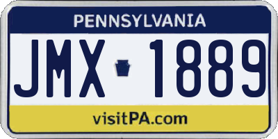 PA license plate JMX1889