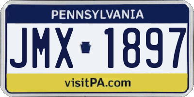 PA license plate JMX1897