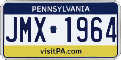 PA license plate JMX1964