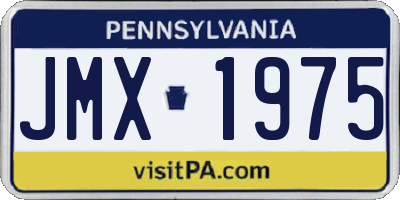 PA license plate JMX1975
