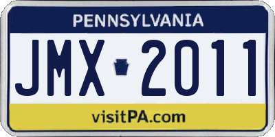 PA license plate JMX2011