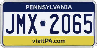PA license plate JMX2065