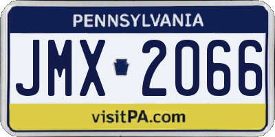 PA license plate JMX2066