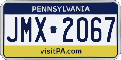 PA license plate JMX2067