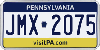 PA license plate JMX2075