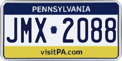 PA license plate JMX2088