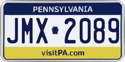 PA license plate JMX2089
