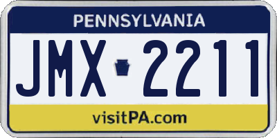 PA license plate JMX2211