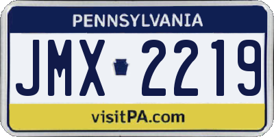 PA license plate JMX2219