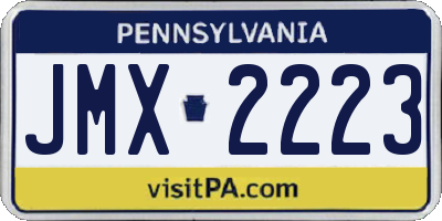 PA license plate JMX2223