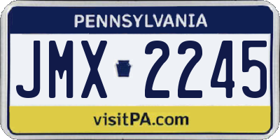 PA license plate JMX2245