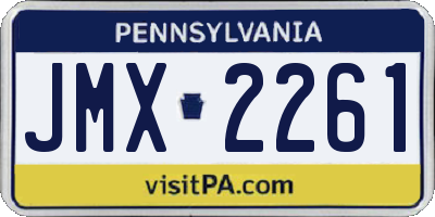 PA license plate JMX2261