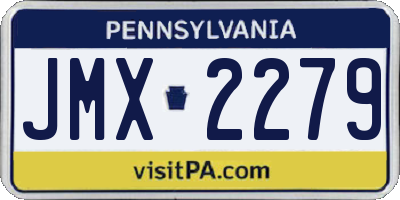 PA license plate JMX2279