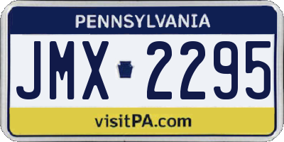 PA license plate JMX2295