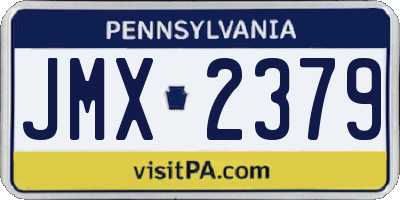 PA license plate JMX2379