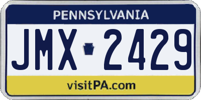 PA license plate JMX2429